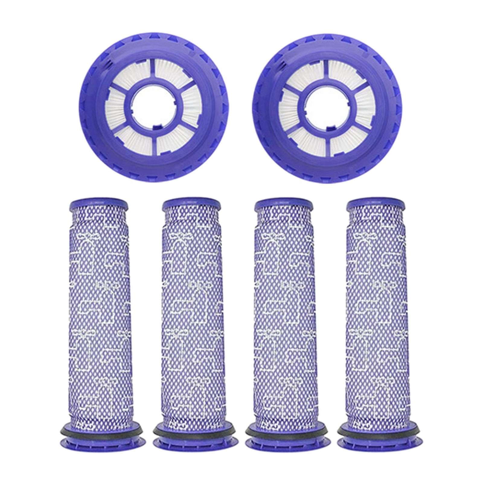 2 Post Filters 4 Pre Filters Vacuum Filter Purple for Dyson DC65 DC66 DC41