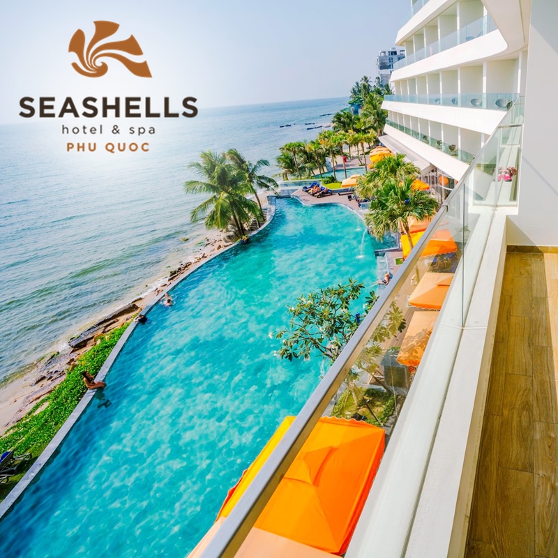 Gói 3N2Đ Seashells Hotel & Spa 5* Phú Quốc - Buffet Sáng, Xe Đón Tiễn Sân Bay, Hồ Bơi, Bãi Biển Riêng, Dành Cho 02 Người Lớn Và 02 Trẻ Em Dưới 06 Tuổi