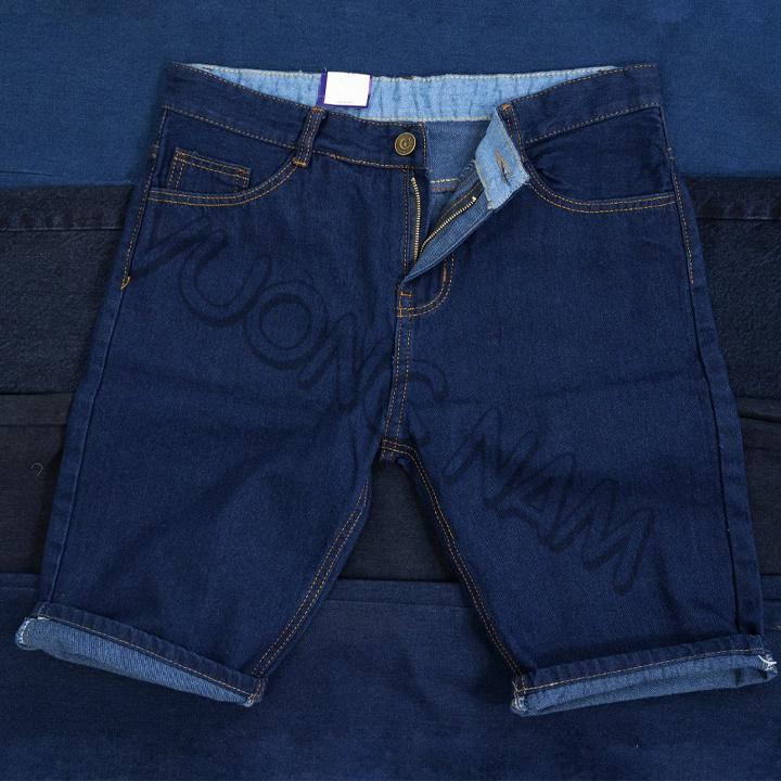 Quần short jean nam ngắn cao cấp big size chất bò kiểu trơn đơn giản