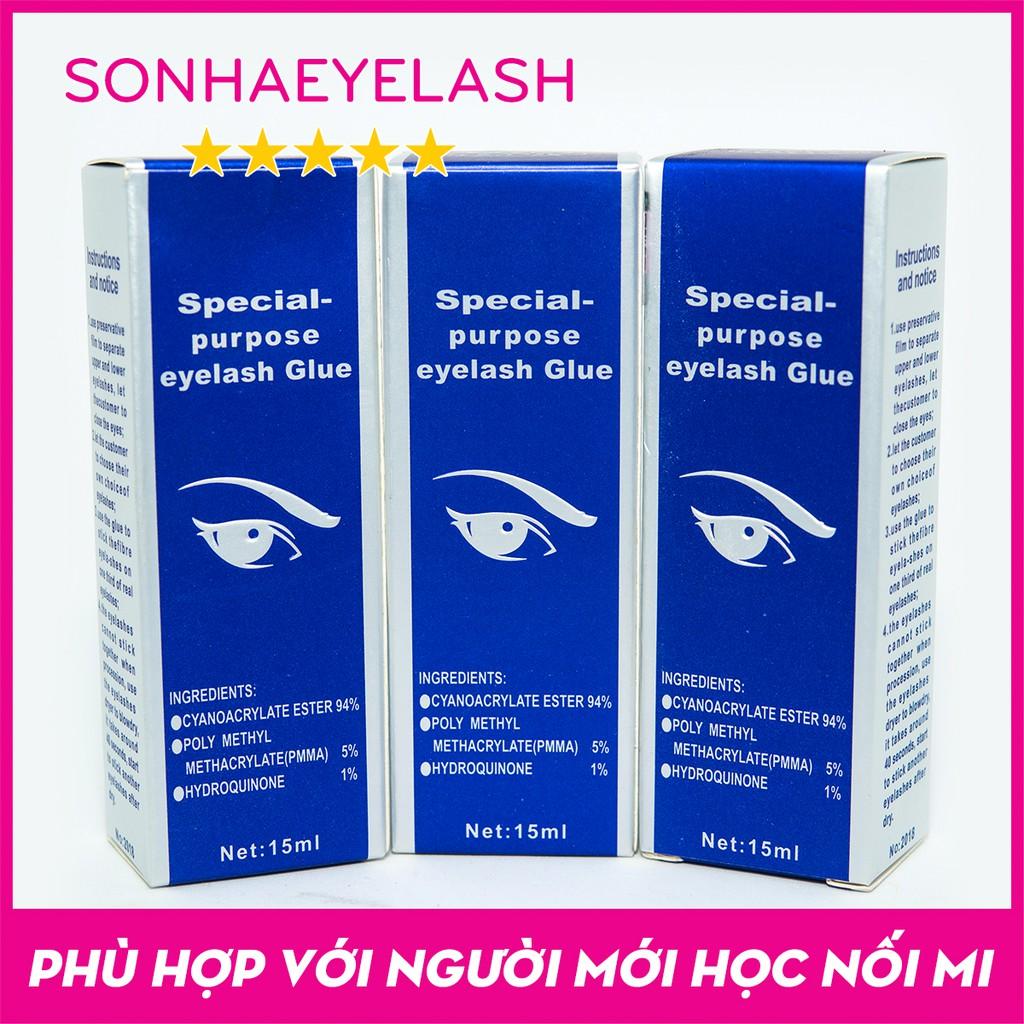 Keo nối mi mắt xanh, keo nối mi dạng gel khô chậm 5-7s dành cho người mới học nối