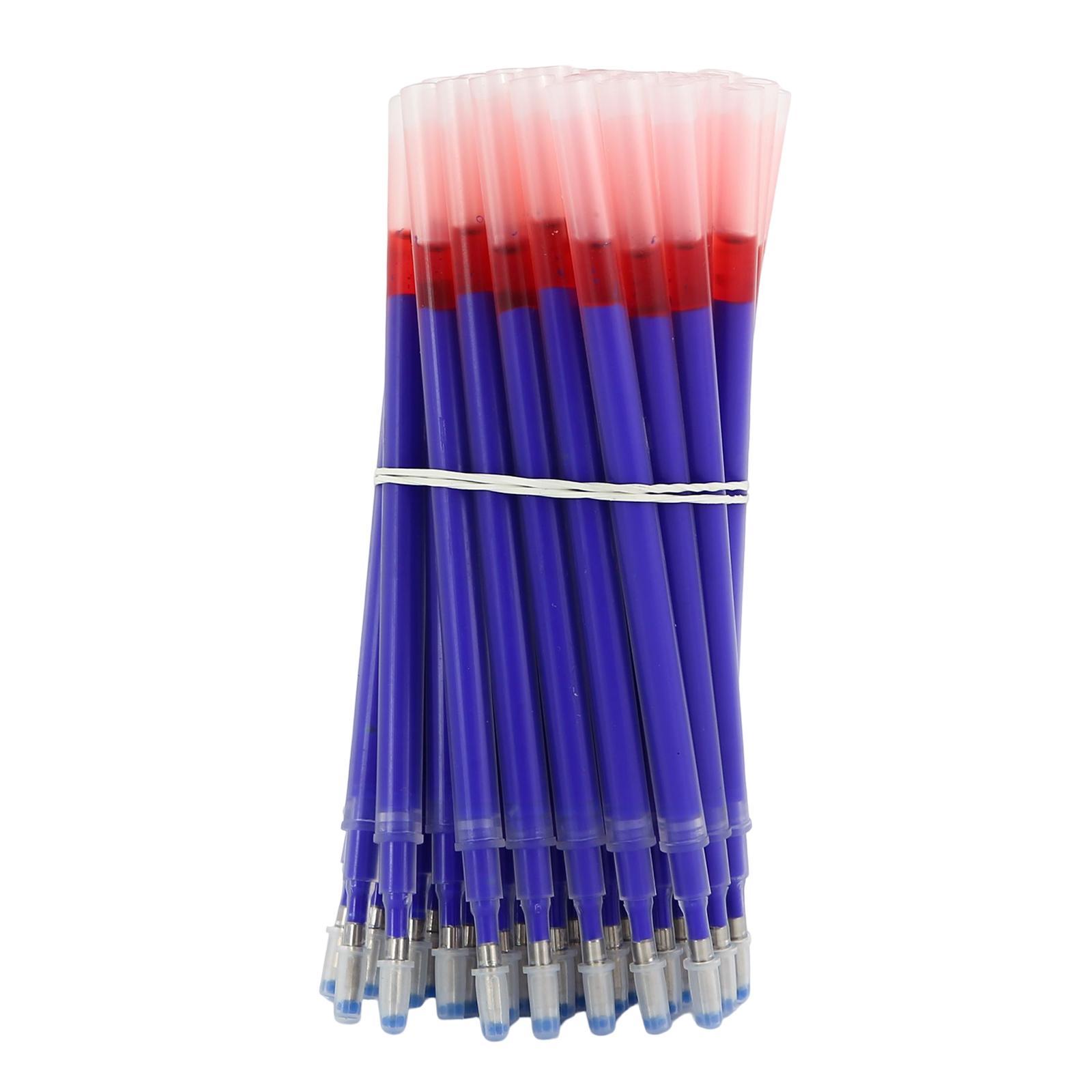 50pcs Fabric Marker Pen Refill Heat Erasable Fabric Marking Pens Auto Vanishing Pen for Tailors Sewing and Quilting Dressmaking