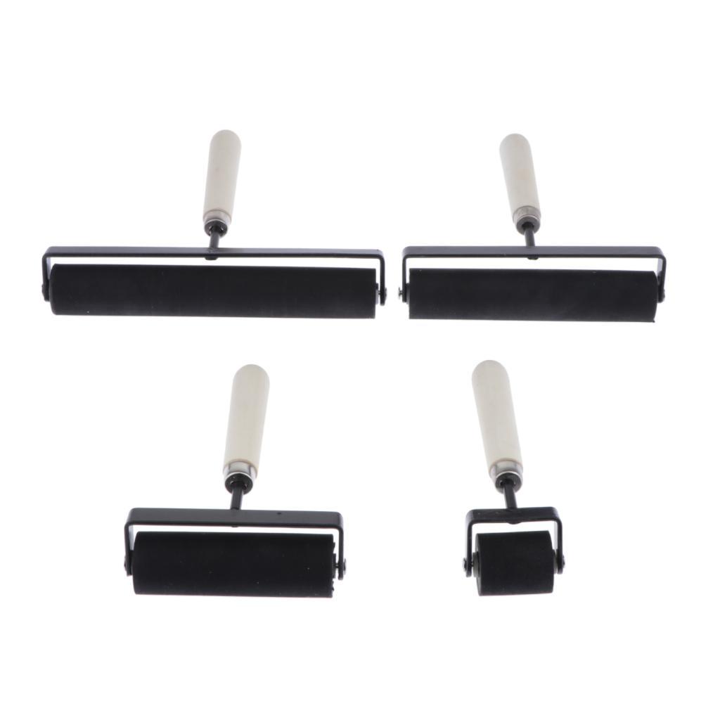 Rubber Brayer Roller for Printing Inks Oil Painting Art Clay Stamping 4in