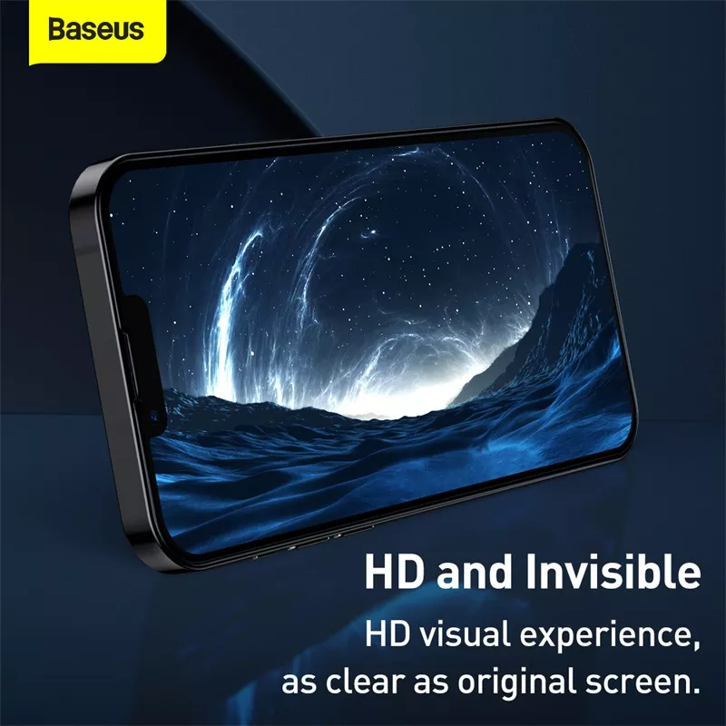 Bộ 2 miếng dán kính cường lực cho iPhone 13 Pro Max full màn hình 3D hiệu Baseus Anti-explosion and Breakage-proof mỏng 0.3mm, vát cạnh 2.5D, độ cứng 9H, viền cứng mỏng - hàng nhập khẩu
