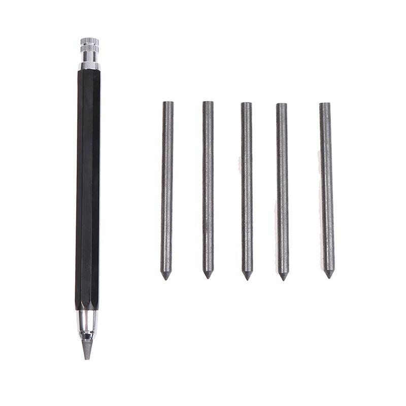 1 Set 5.6mm Metal Lead Holder Automatic Mechanical Graphite Pencil for Drawing Shading Crafting Art Sketching