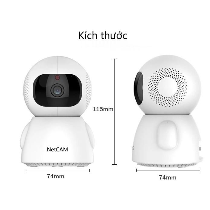 Camera IP wifi giám sát NetCAM NVA2.0 / NVA3.0 , Xoay 360 độ, Đàm thoại 2 chiều, Báo động qua điện thoại - Hàng chính hãng