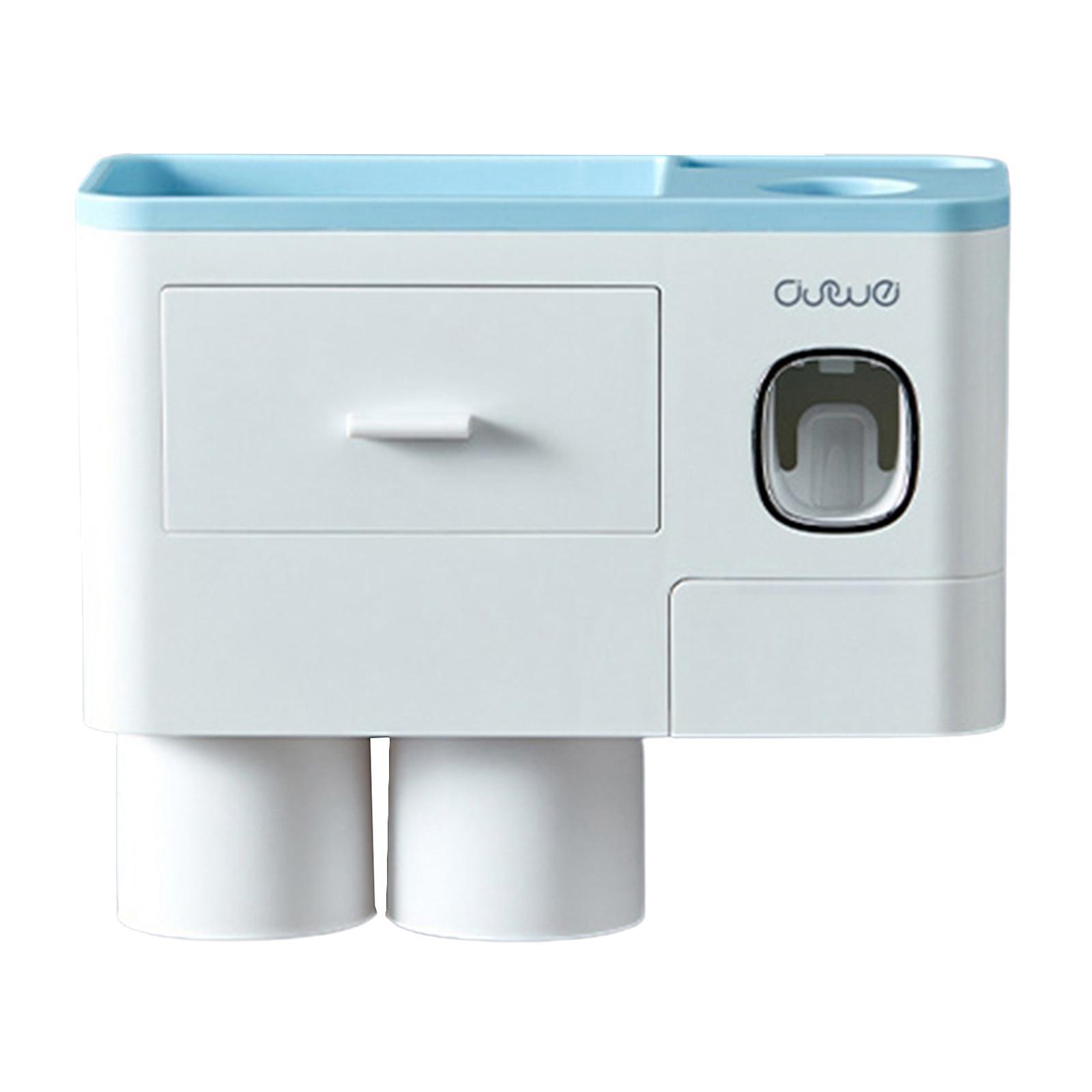 Punch-Free Wall-Mounted Toothbrush Holder Bathroom Rack Top Shelf Accs