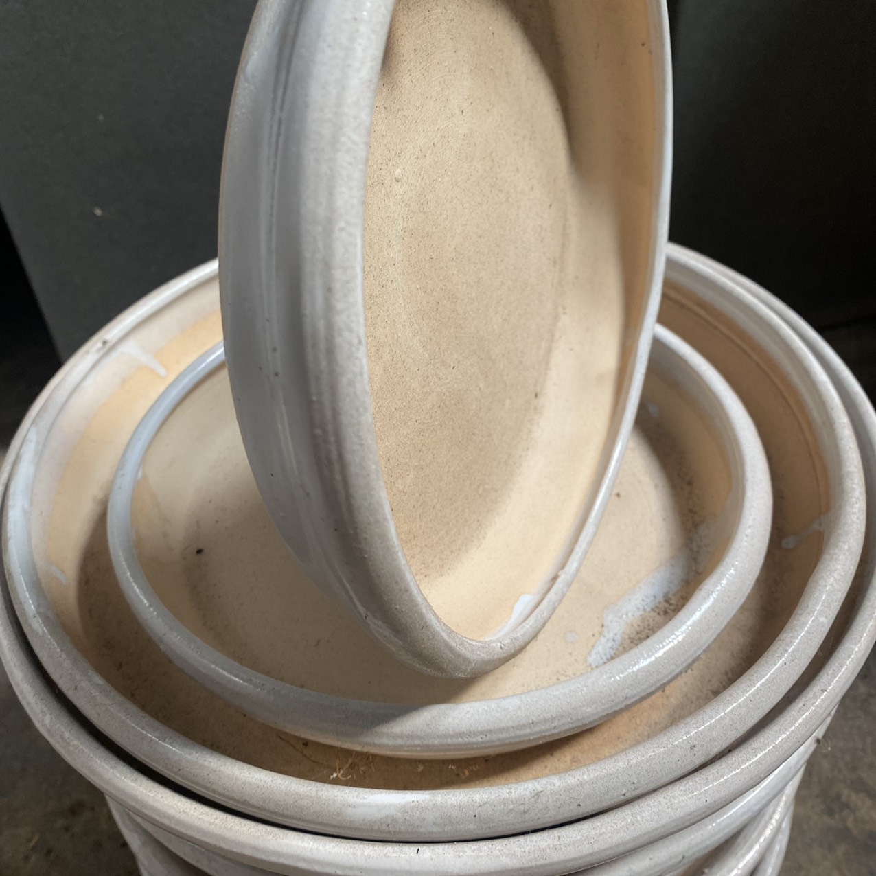 Combo 5 chiếc đĩa sứ lót chậu cây đường kính 20cm