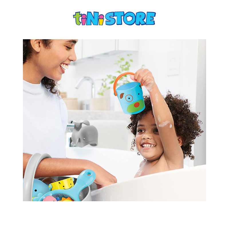 TiNiStore-Bộ đồ chơi xô tắm hình động vật Zoo Skip Hop 235355