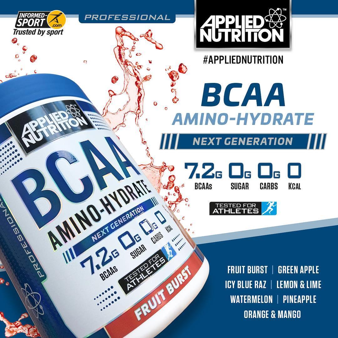 Combo BCAA Amino Hydrate 32 lần dùng vị trái cây phục hồi cơ tăng sức bền &amp; bình lắc 700ml