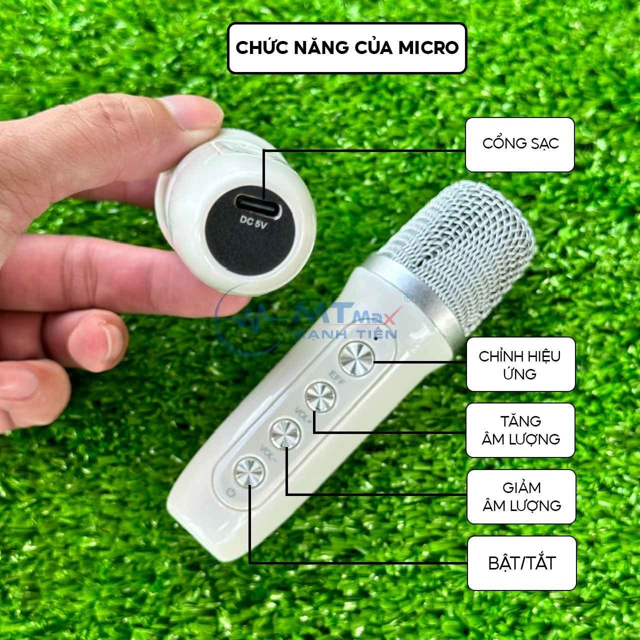 Loa Bluetooth YS235 - Karaoke, Nghe Nhạc, Kết Nối Micro Bluetooth, Cổng USB, AUX, Thẻ Nhớ, Công Suất 10W, Bass 9cm Hàng Chính Hãng