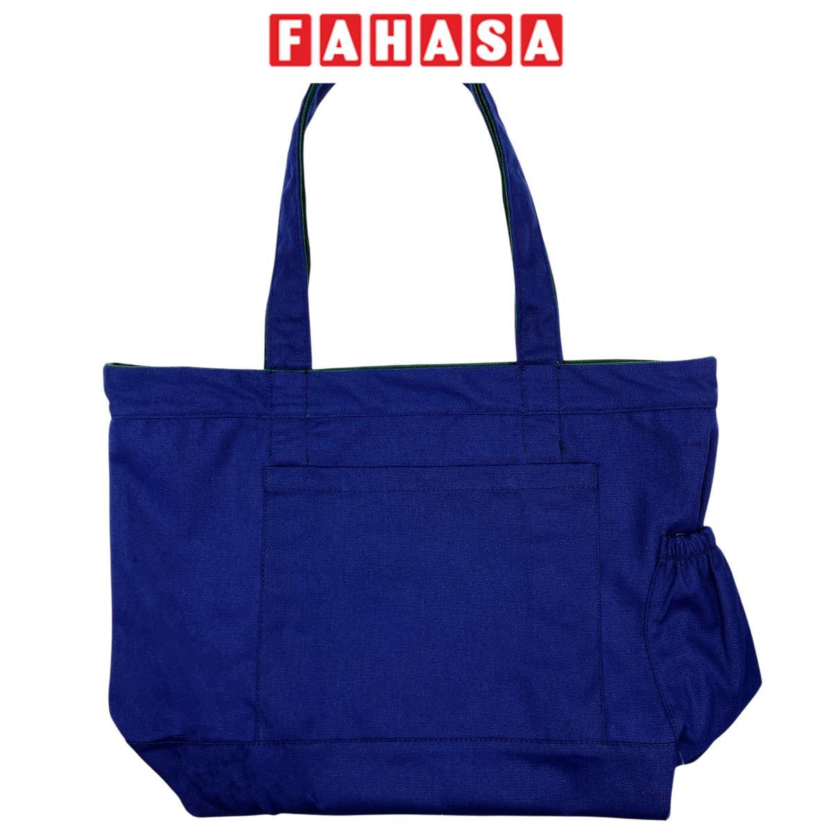 Túi Vải Tote 2 In 1 Phối 2 Màu - Saigon ZeroWaste - Màu Đỏ + Xanh Dương