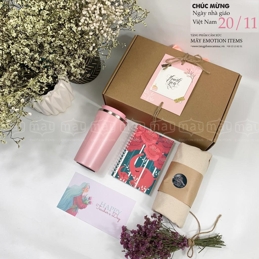 Set hộp quà tặng bình giữ nhiệt cho ngày 20/11, noel, womenday, birthday