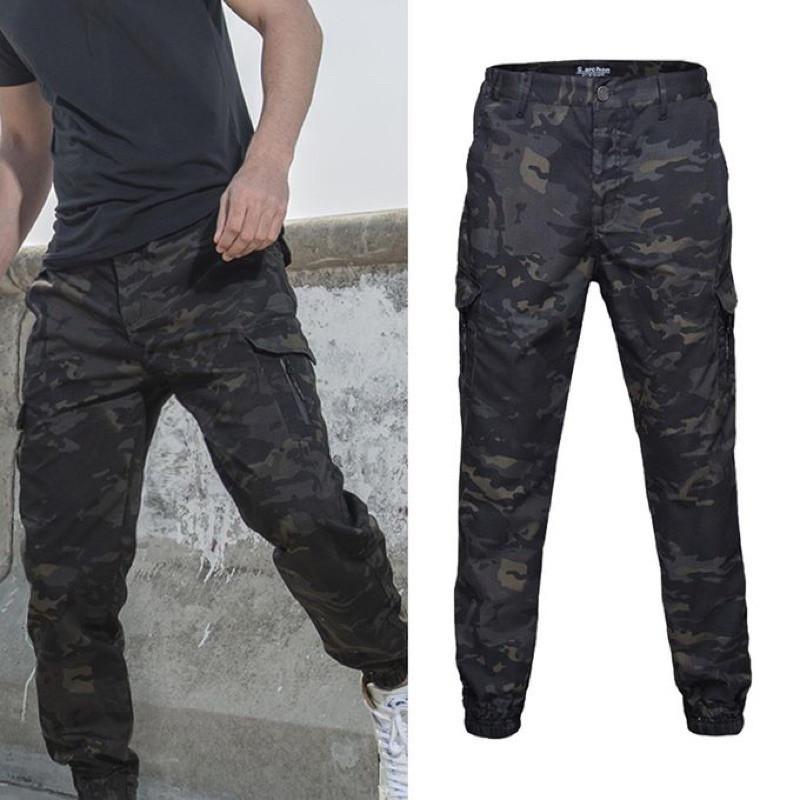Quần jogger chiến thuật kháng nước - Camo black