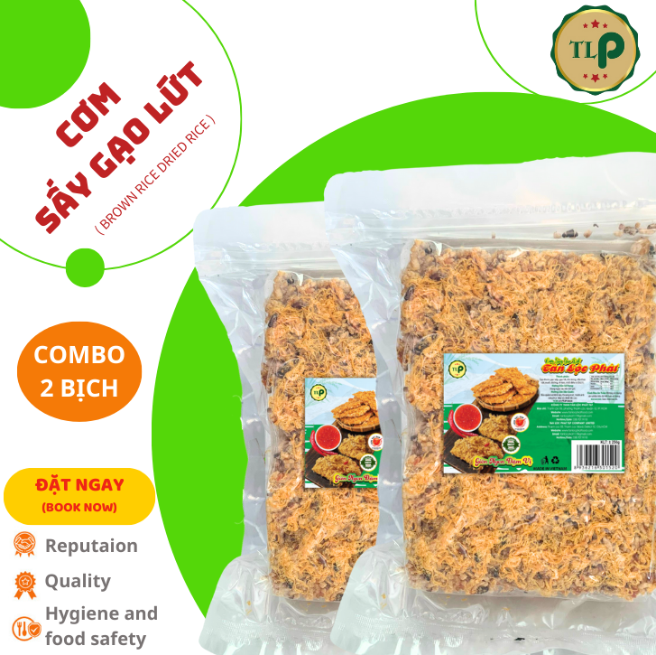 CƠM SẤY GẠO LỨT TÂN LỘC PHÁT COMBO 2 BỊCH - MỖI BỊCH 250G