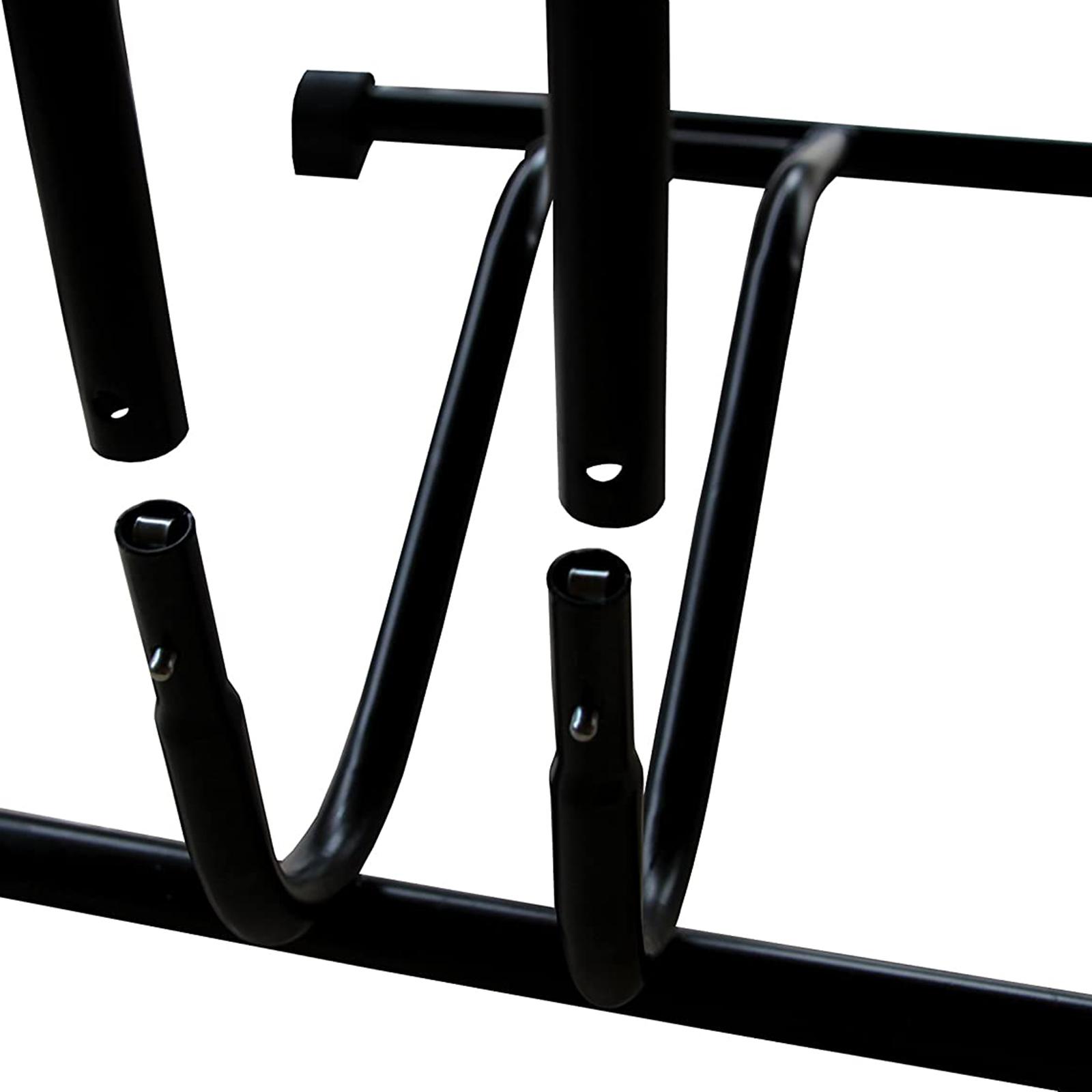 Bicycle Bike Floor Parking Stand Rack Storage for Garage, MTB Mountain and Road Bike Parking Rack, Black