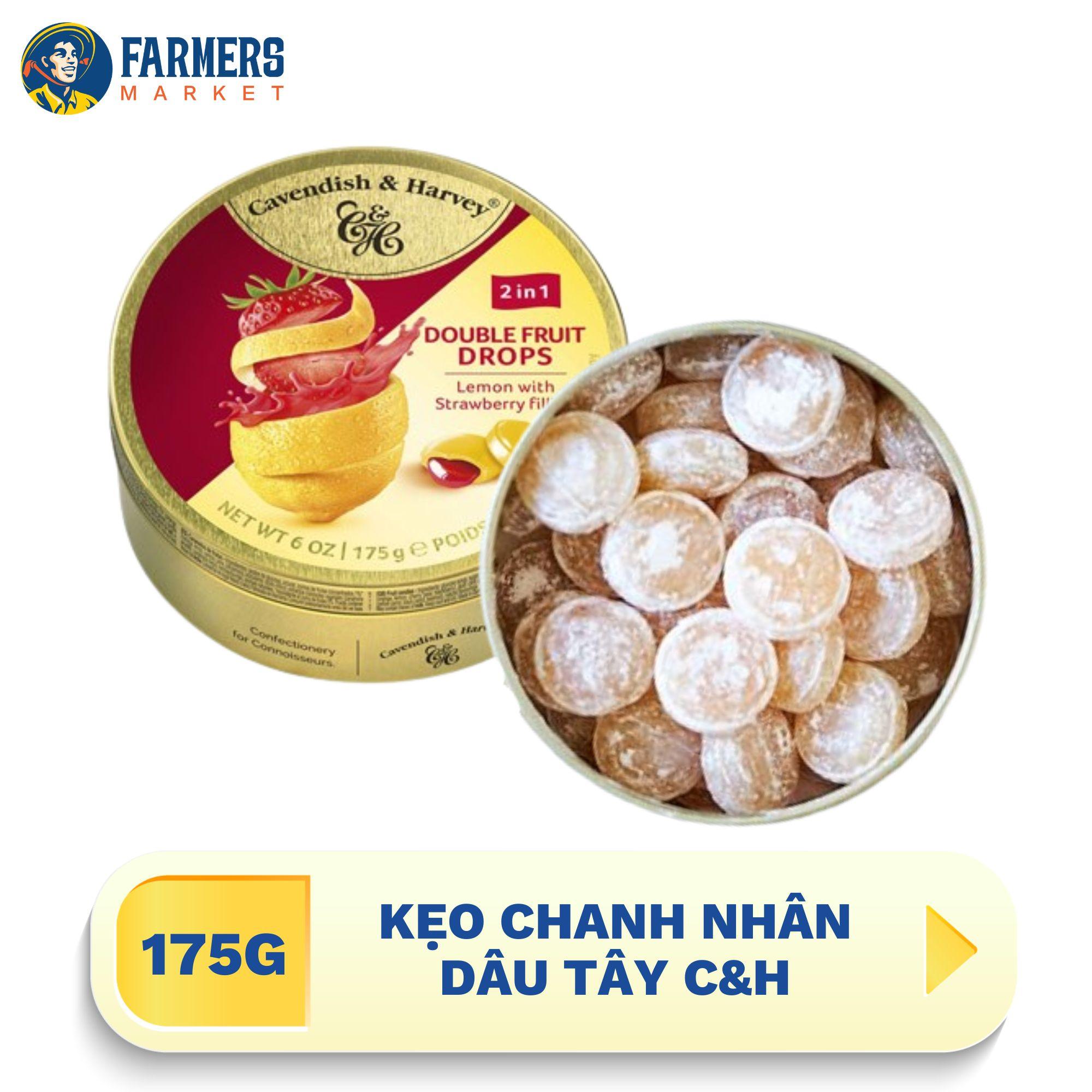 [Giao hàng toàn quốc] Kẹo chanh nhân dâu tây C&amp;H 175G