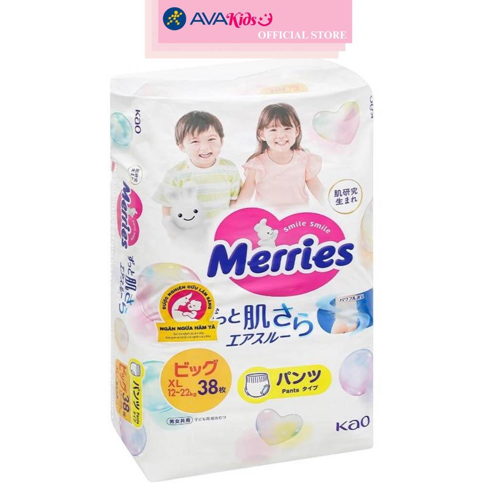 Tã quần Merries size XL 38 miếng (12 - 22 kg) - Mẫu mới