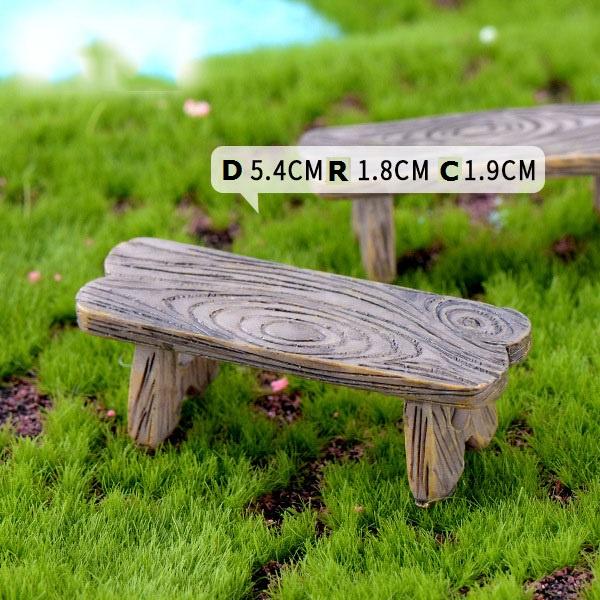 Tiểu cảnh mini ️ Mô hình ghế công viên trang trí tiểu cảnh, sen đá, bể terrarium