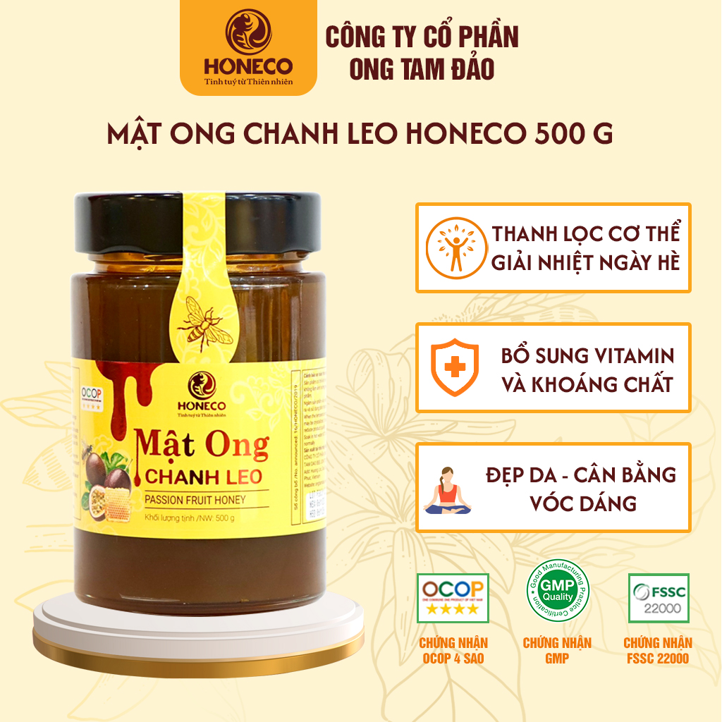Mật ong Chanh Leo HONECO 500g