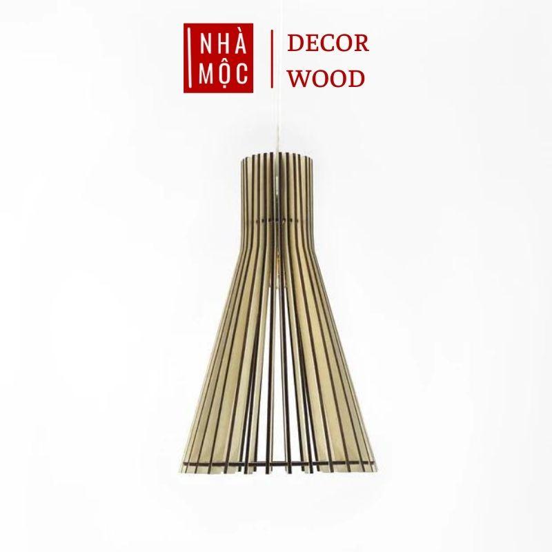 Đèn gỗ thả trần trang trí mẫu TT24