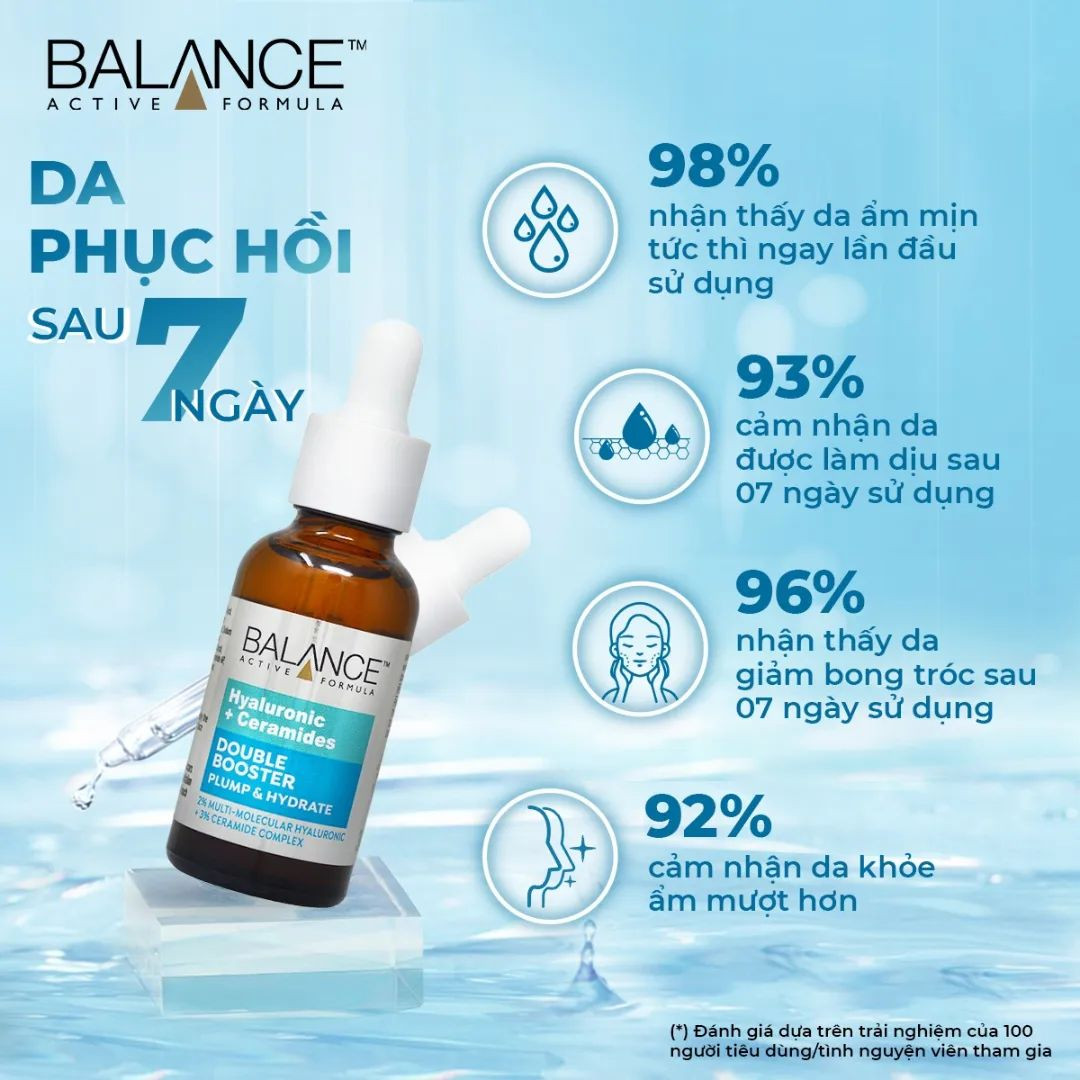 Tinh Chất Balance Active Formula Tinh Chất Trắng Da, Mờ Thâm, Dưỡng Ẩm Niacinamide/Vitamin C/Hyaluronic 30ml