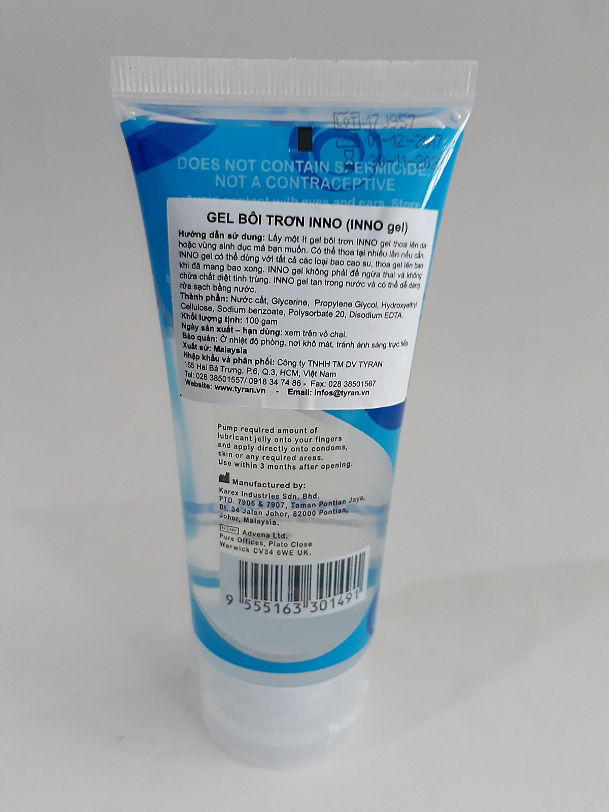 Gel bôi trơn  Inno 100g