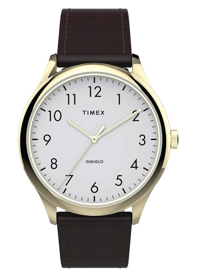 Đồng Hồ Nam Dây Da Timex Easy Reader 40mm Leather Strap Watch TW2T71600 - Màu Nâu