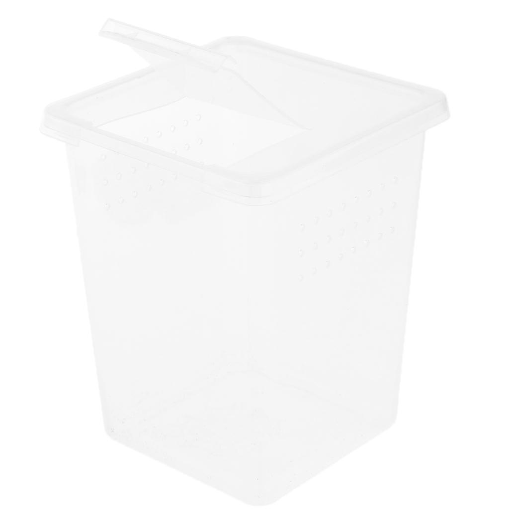 2x Clear Plastic Insect Spider Habitat Feeding Box Cage Container 3x3x4 inch