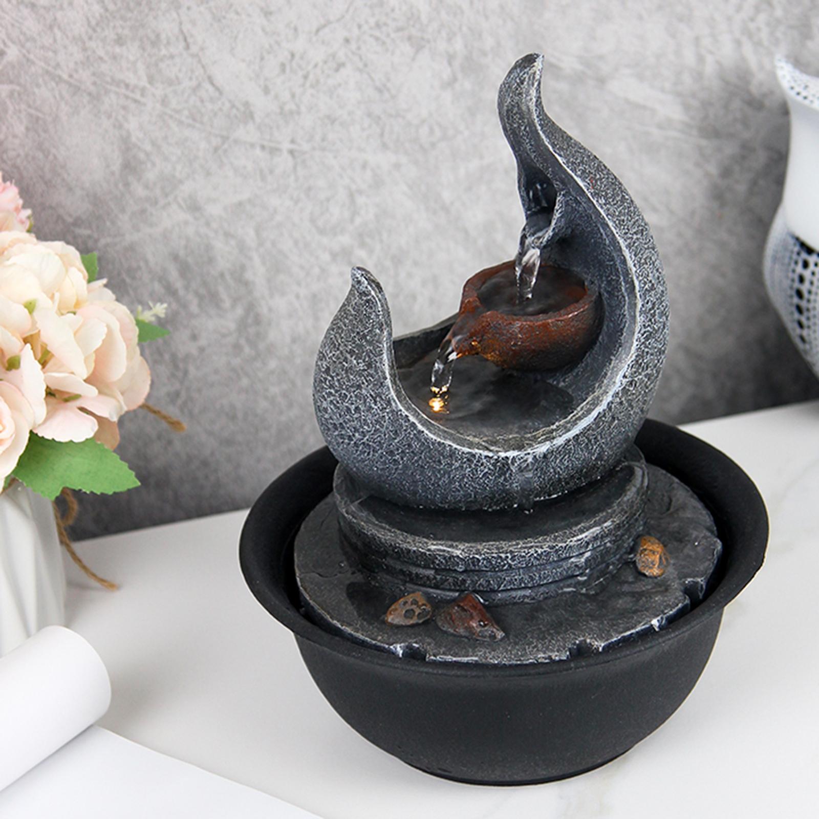 Desktop Water Fountain Waterfall Fountain Tabletop Fountain for Ornaments