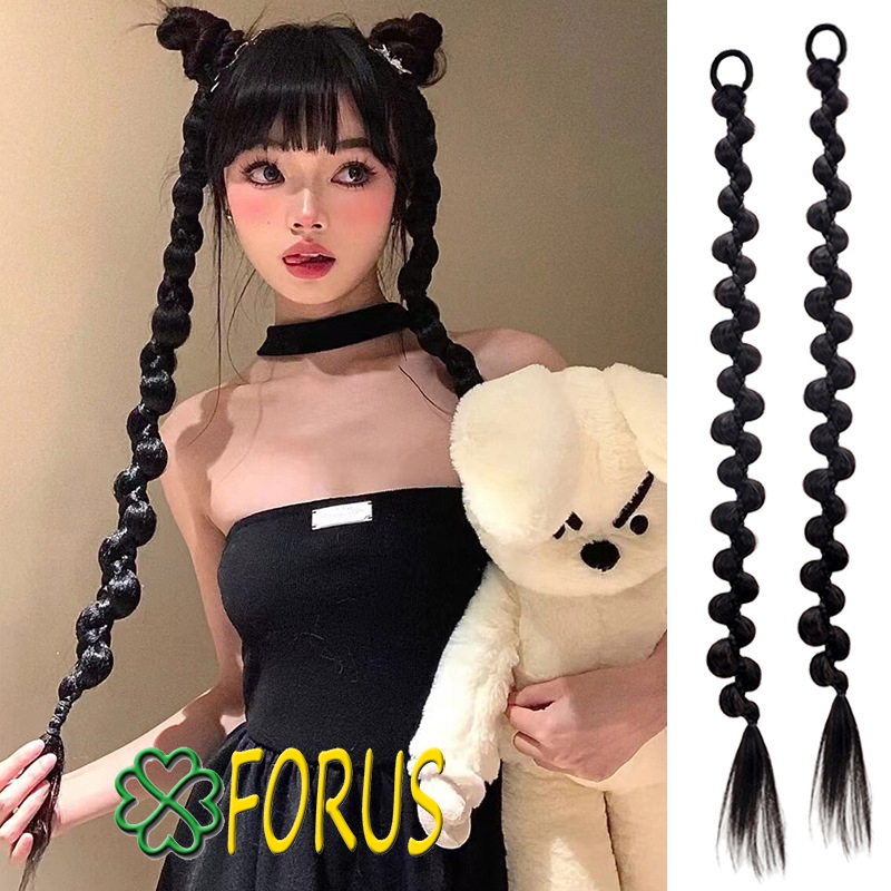 Tóc giả tết thắt bím dài 70cm J702 ️FREESHIP️ tóc tết thắt bính, tóc giả thắt bím
