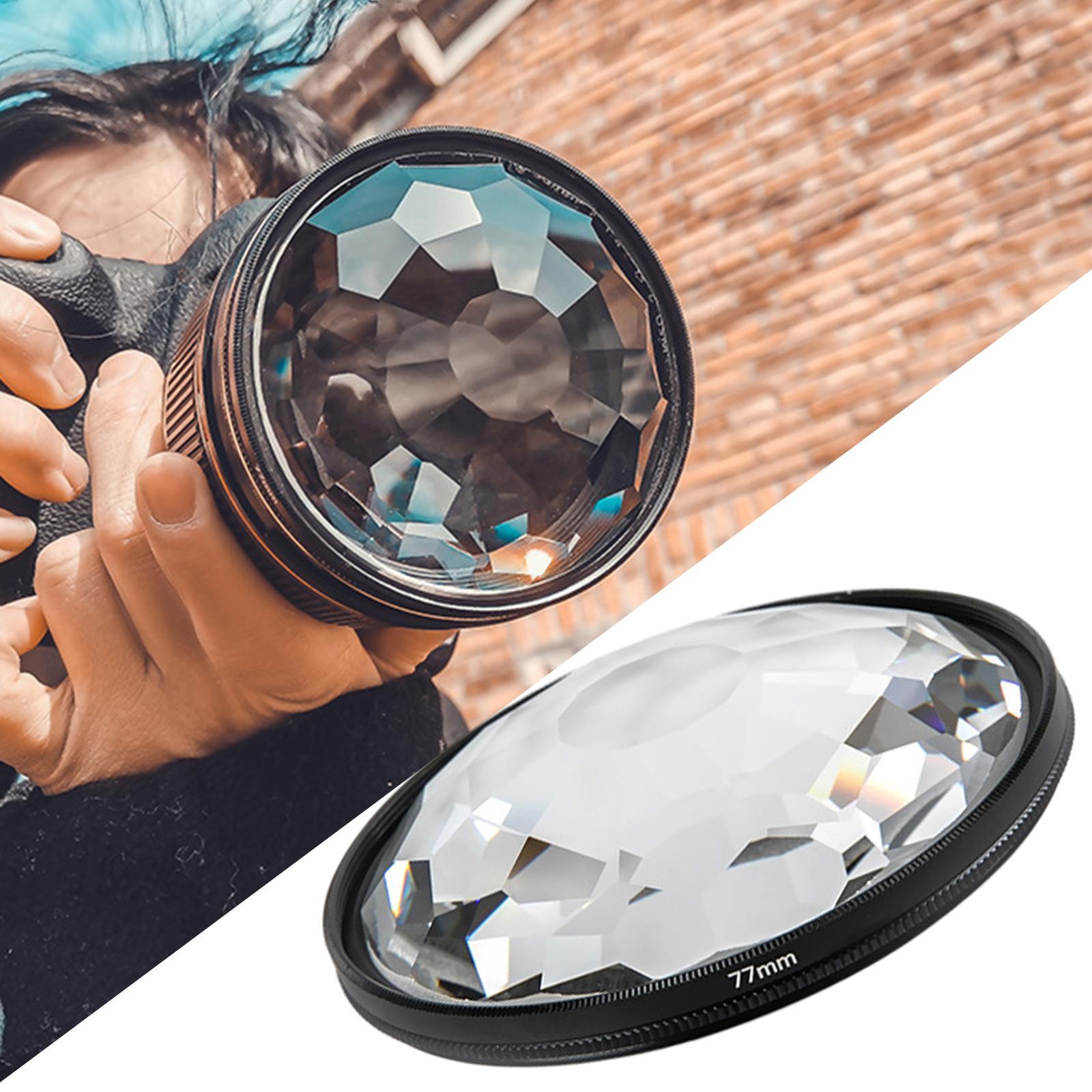 Kaleidoscope Glass Prism77mm Kaleidoscope Camera Glass Filter Variable