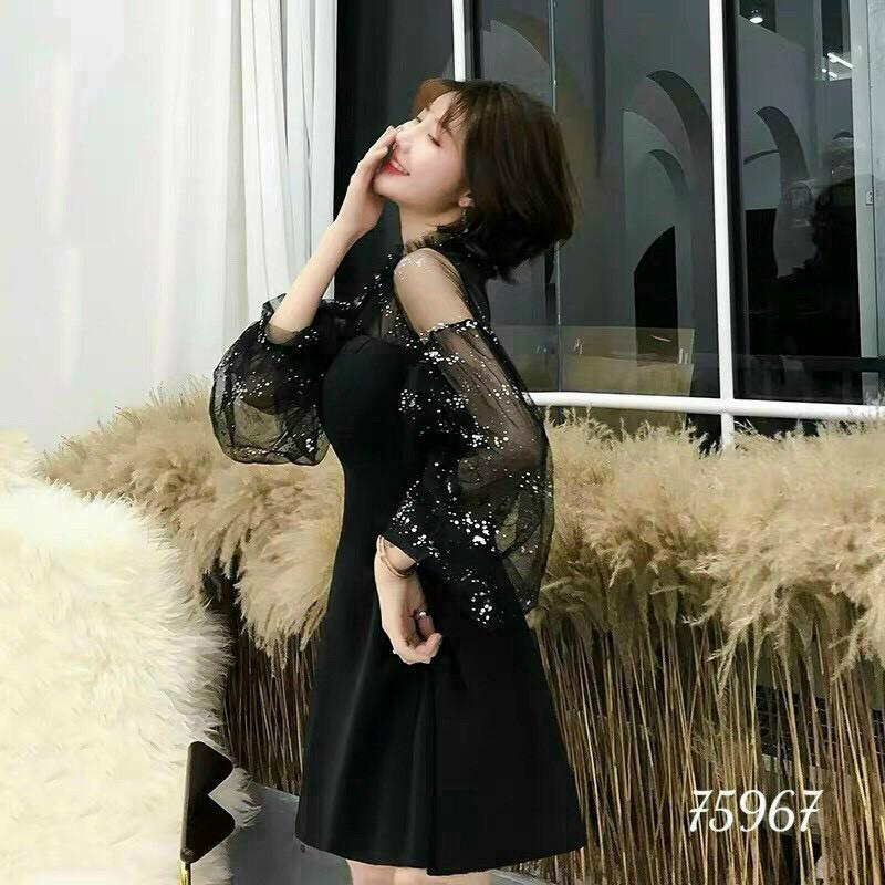 ĐẦM UMI PHỐI LƯỚI KIM TUYẾN HỌA TIẾT SANG TRỌNG,CHẤT LIỆU VÃI UMI THOÁNG MÁT