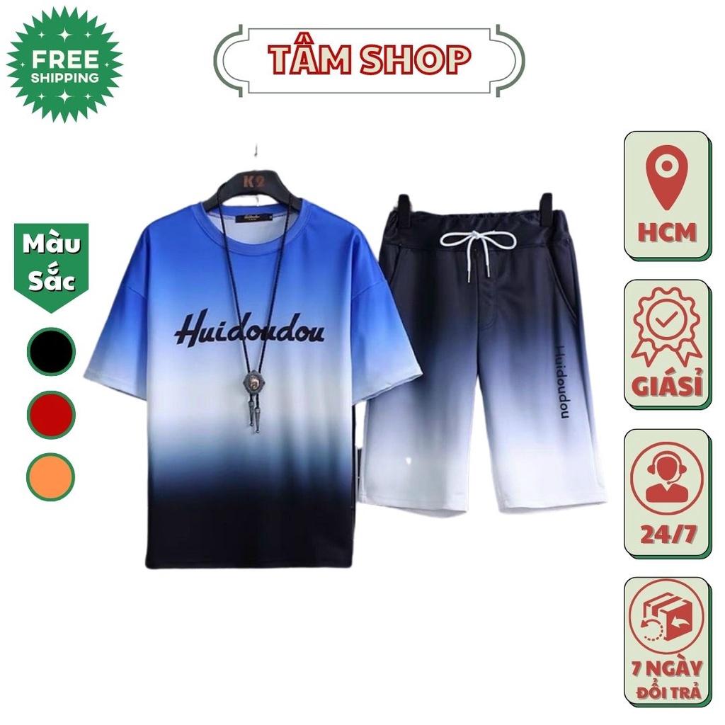 Bộ thun lạnh huido đồ bộ thể thao quần thun áo thun in đẹp chất mát
