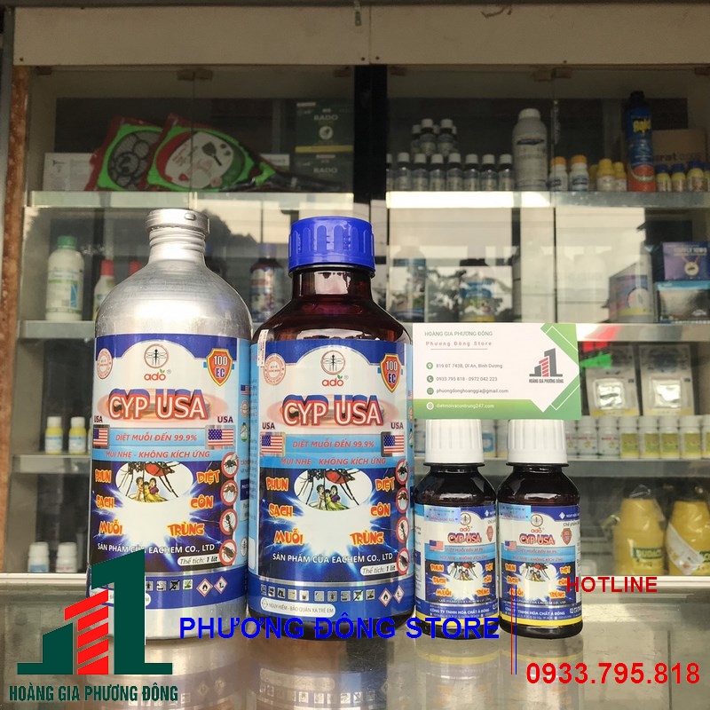 Thuốc diệt muỗi và côn trùng CYP USA 100EC_ CHAI 1 LÍT