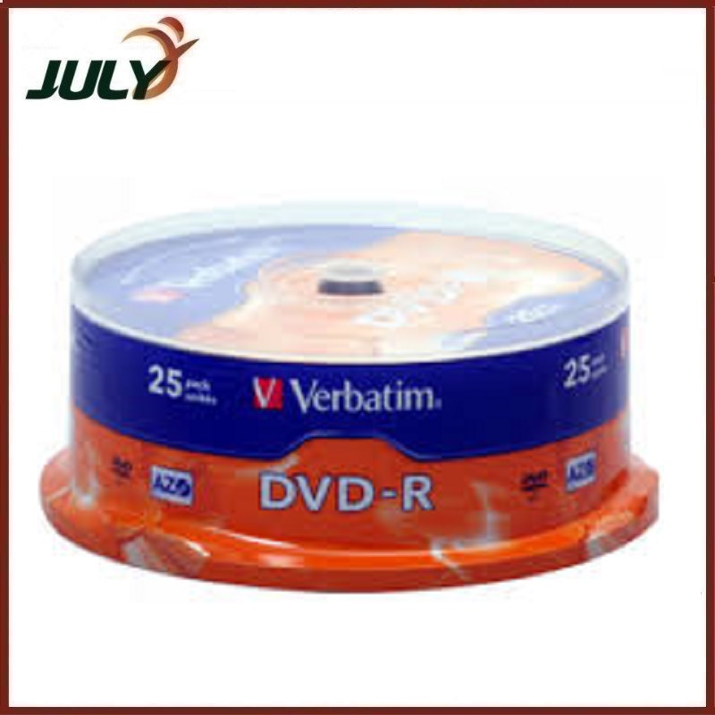 Đĩa dvd trắng Đĩa trắng DVD Verbatim bánh xe 1 lốc 25 cái - JL - HÀNG CHÍNH HÃNG