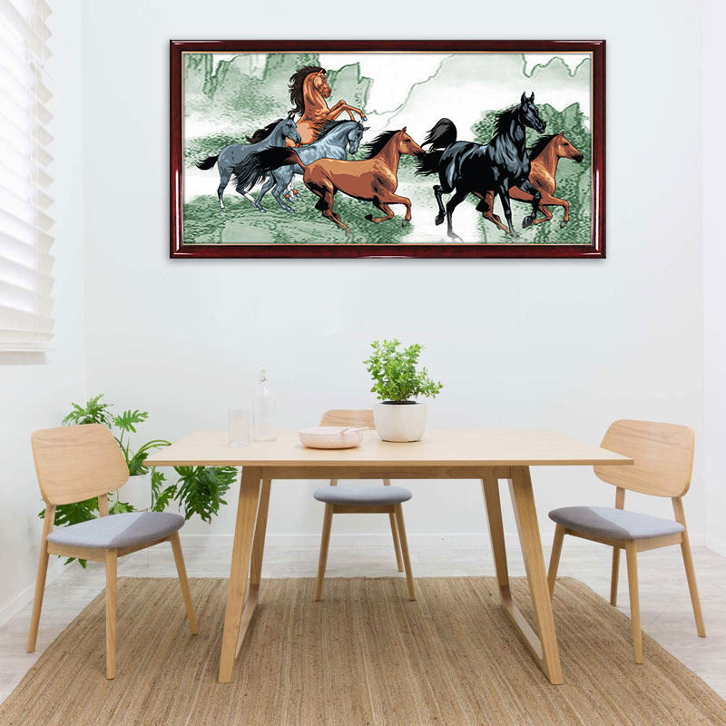 Tranh treo tường lục mã Phi nước đại - Tranh ép gỗ chất lượng – W1805