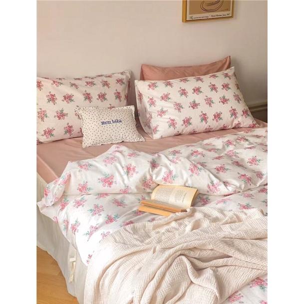 Bộ chăn ga gối cotton living 4 món