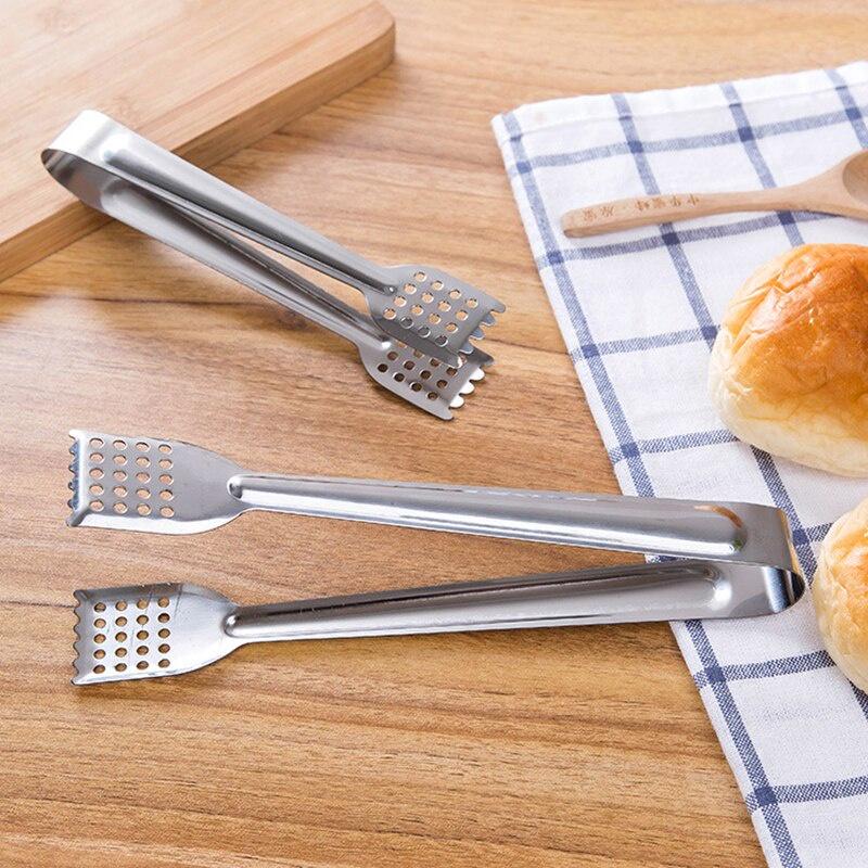 Kitchen Food Toong Tool Set Heat Bread Tong Stainless Steel Salad BBQ Cooking Food Serving Utensil Tongs Bead Clip