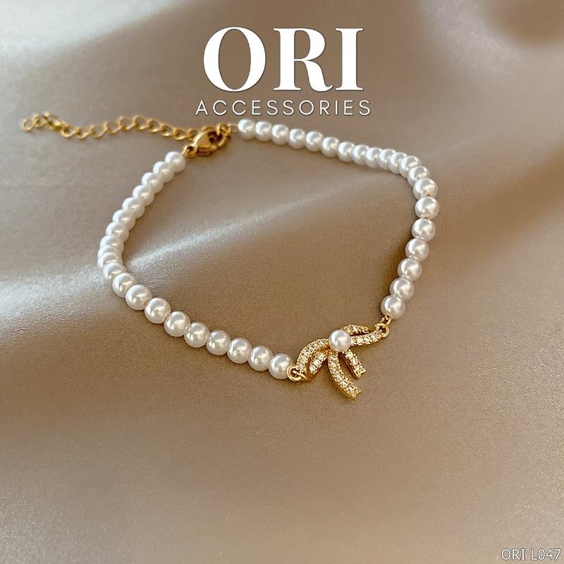 Lắc tay nữ chuỗi hạt hình nơ Arian sang trọng ORI ACCESSORIES L047