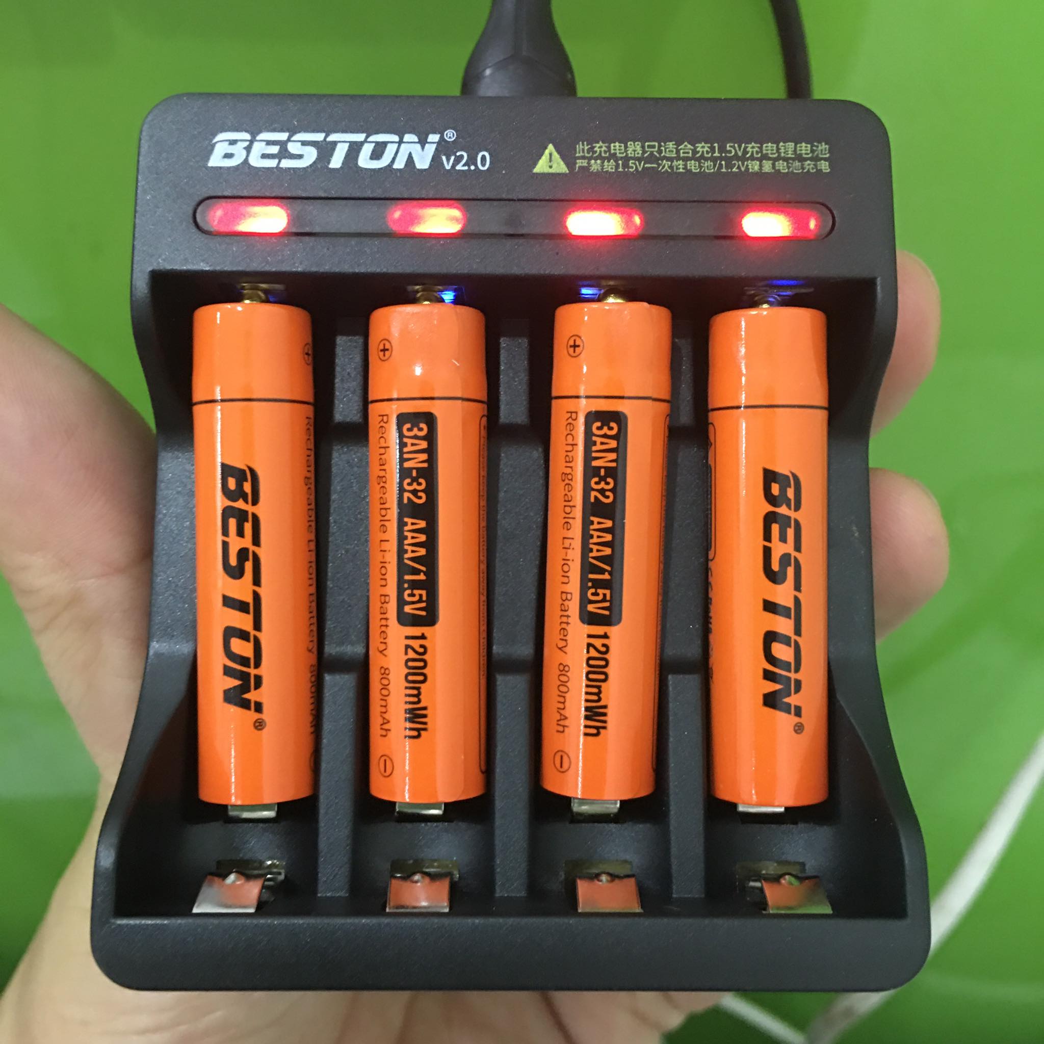 Pin Sạc Aaaaa Beston Chính Hãng 1.5V Kèm Bộ Sạc Nhanh Tự Ngắt Hàng Cao Cấp - 4 Pin Aaa1200Mwhsạc