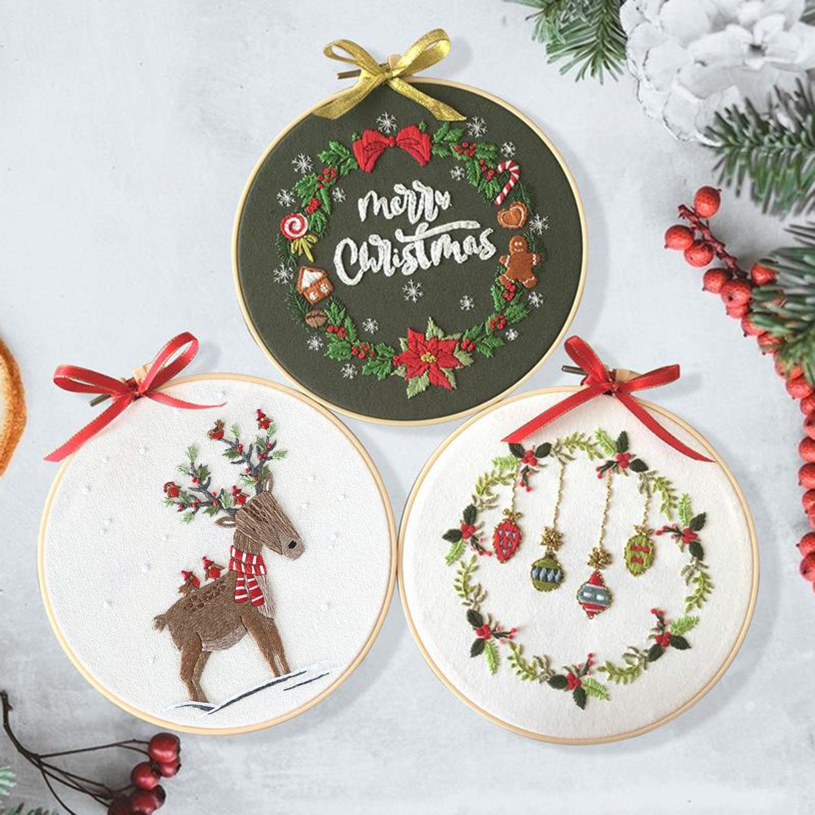 Embroidery Kit Hand Cross Stitch Material Home Decor Making Hoop