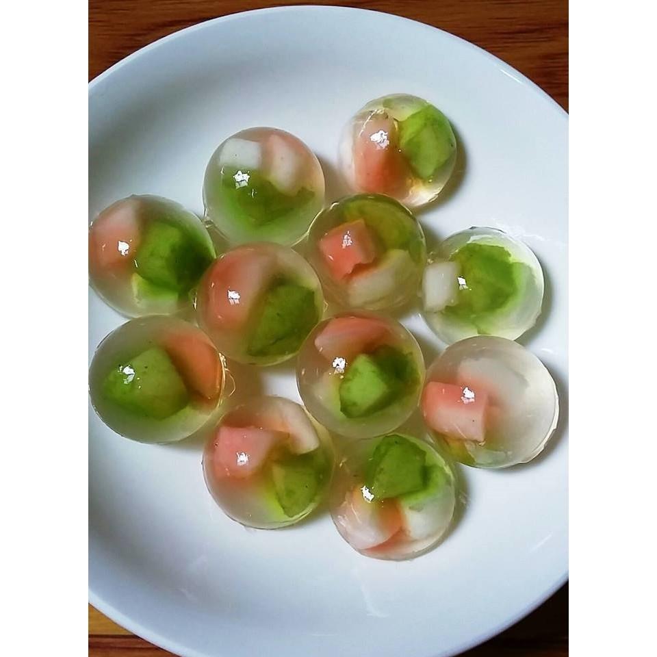 Bộ 3 Khuôn Làm Thạch Trái Cây Hình Tròn 63 Viên