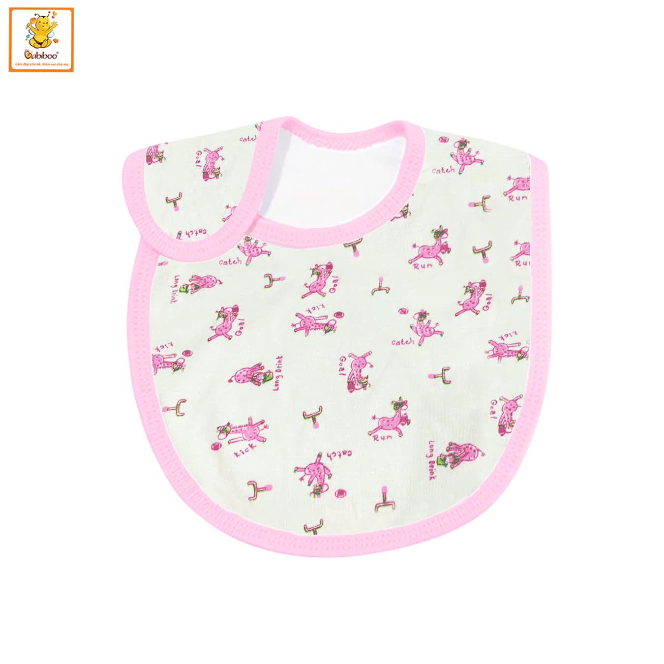 Yếm ăn dặm BABIBOO khăn yếm cho bé ăn dặm, vải cotton 2 lớp, Họa tiết xinh xắn BB81 Họa tiết xinh xắn