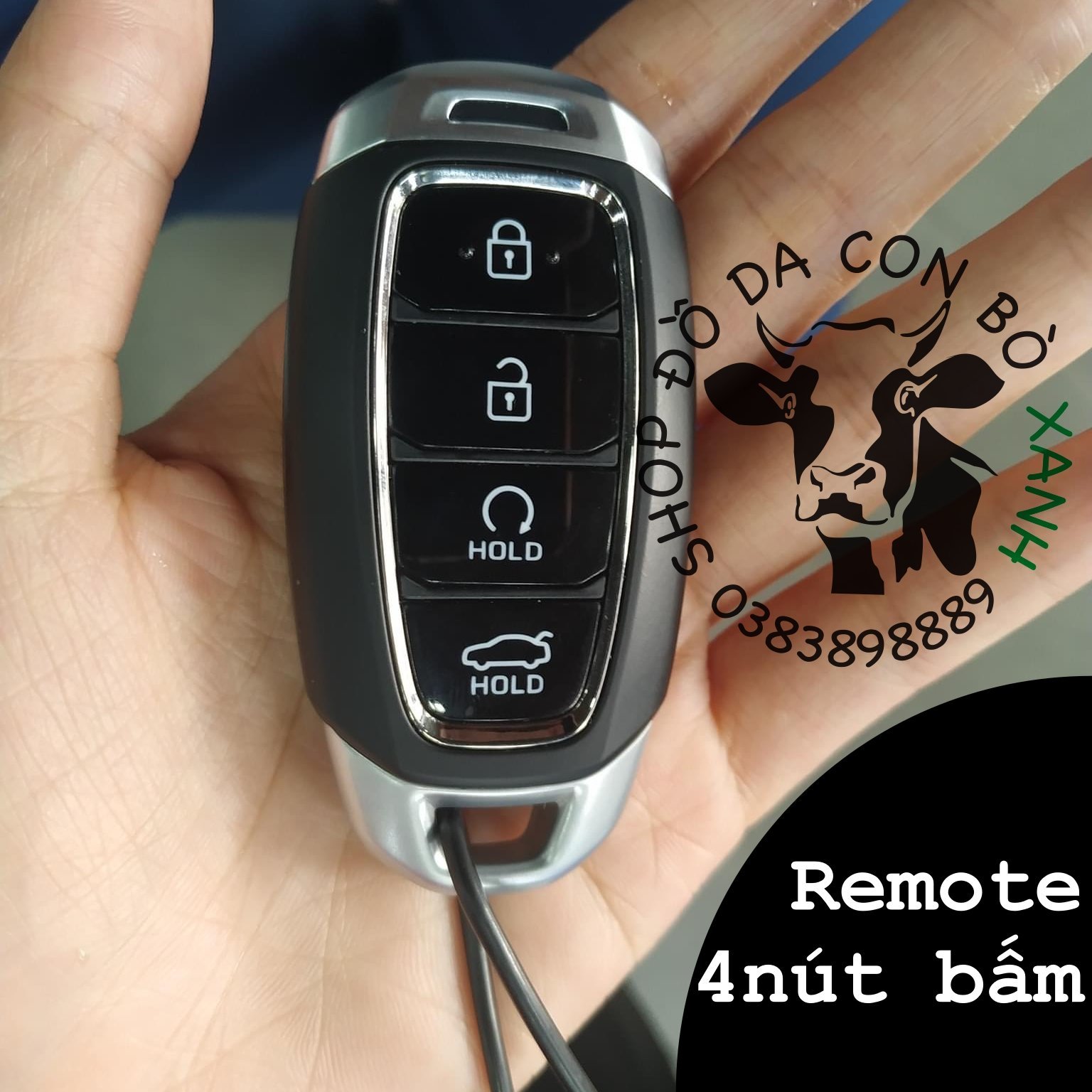 Bao Da Chìa Khoá Ép Phom Hyundai Accent 2021 handmade da thật 009e