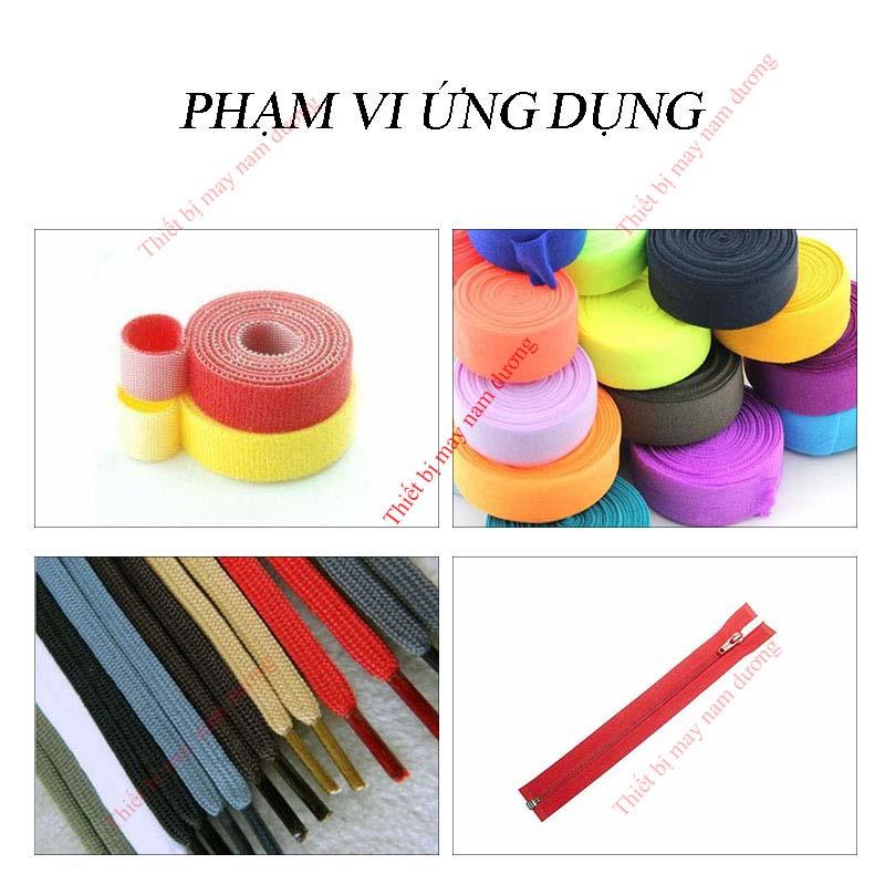 Máy cắt nhãn mác > Dây viền > Dây đai nhiệt tự động > Cắt nhám xéo