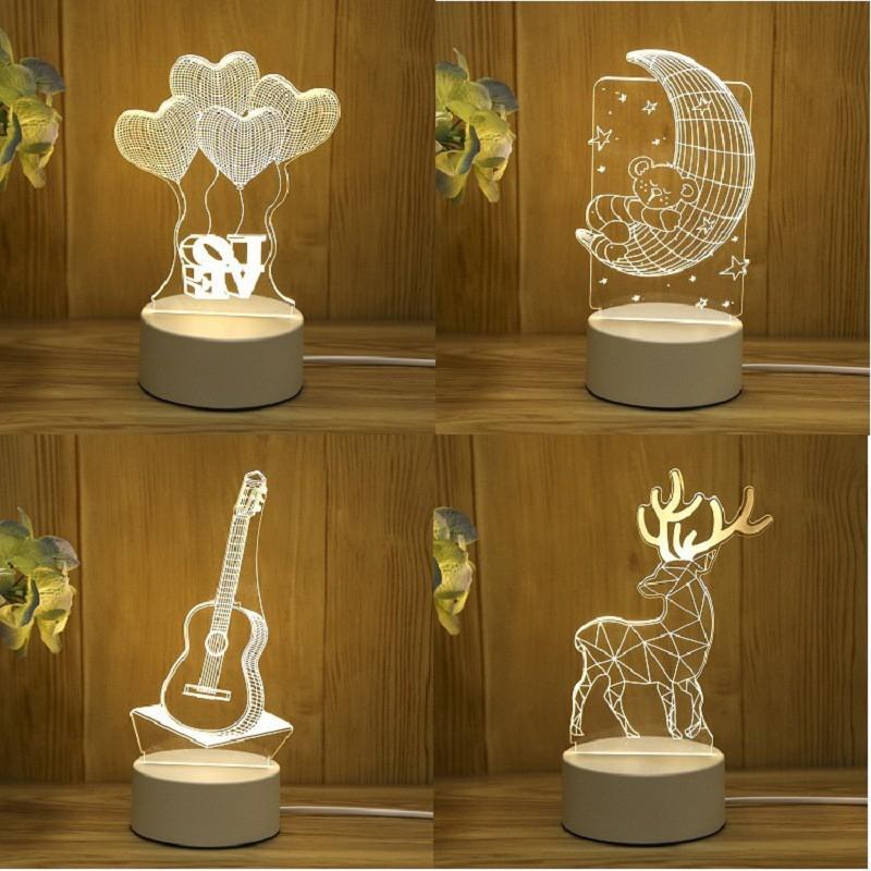 Đèn ngủ LED 3D trang trí - quà tặng độc đáo