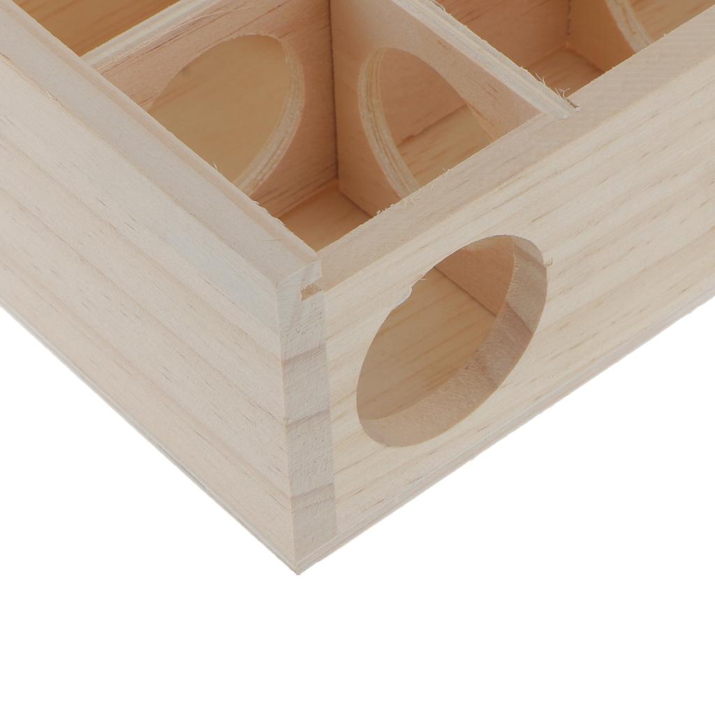 Pet Hamster Wooden Maze Tunnel Gerbil Rat Mouse Mice Small Animal Play Toys