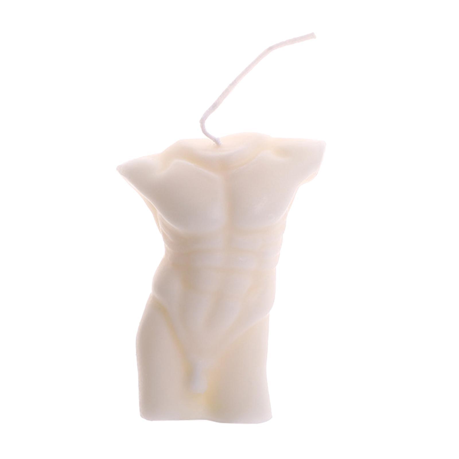 3D  Body Soy Candle Torso Scented  Candles  White