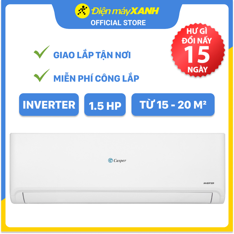 Máy lạnh Casper Inverter 1.5 HP GC-12IS32 - Hàng chính hãng - Giao hàng toàn quốc