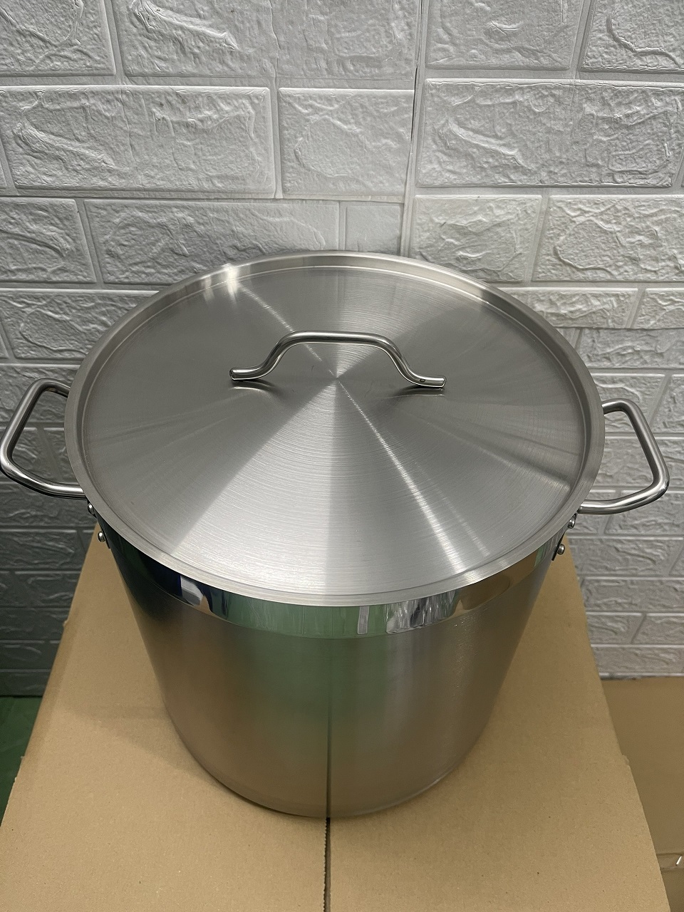 Nồi Inox 2 Quai Cao Cấp 3 Đáy _ Dung Tích: 25Lít _